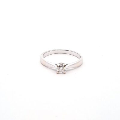 Zlatý prsten s diamantem 0,2 ct, vel. 53,5