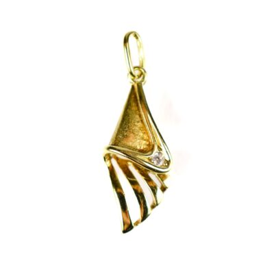 Zlatý přívěs se zirkonem