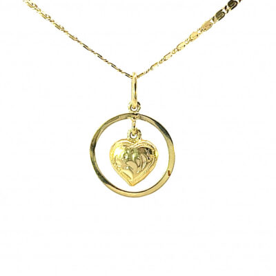 Zlatý přívěs, srdce