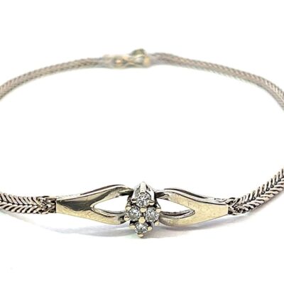 Starožitný zlatý náramek s diamanty, 5,60 g