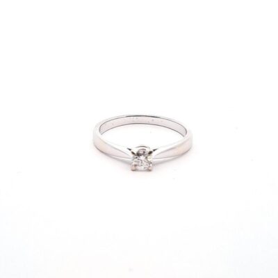Zlatý prsten s diamantem 0,2 ct, vel. 53,5